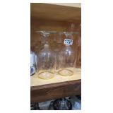(6) GOLD RIMMED WINE GLASSES