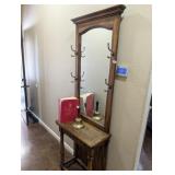 ANTIQUE MIRRORED HALL TREE