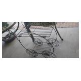 2 TIERED METAL PLANT CART