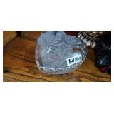 STUDIO NOVA FROSTED GLASS HEART CANDY DISH