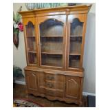 CHINA CABINET *HAS CRACKED GLASS PANE
