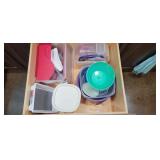 DRAWER OF BOWLS AND STORAGE