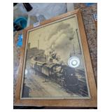 FRAMED RAILROAD WALL-ART