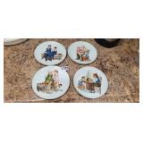 4 NORMAN ROCKWELL PLATES