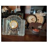 MIKASA CUT GLASS CLOCK