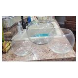 3 FISH BOWLS