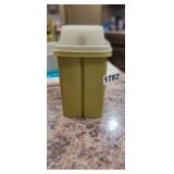 TUPPERWARE STRAINING STORAGE WITH TONGS