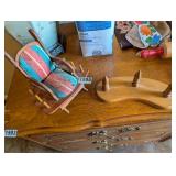 PIN CUSION ROCKING CHAIR AND HOLDER