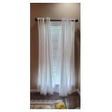 2 CURTAINS WITH RODS