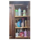 CABINET OF CUPS, TUMBLERS, MUGS, PLUS