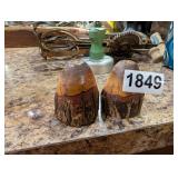 VINTAGE WOOD SALT & PEPPER SHAKERS