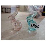 (2) FENTON BUNNIES