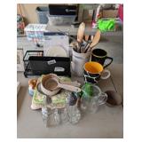 LOT OF KITCHEN GOODIES *UTENCILS, SHAKERS, TRIVETS