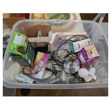 TOTE FULL OF LIGHTBULBS