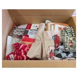 BOX OF CHRISTMAS LINENS