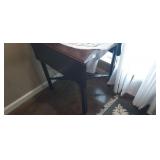 ANTIQUE (2) PULL UP  LEAVES LAMP TABLE