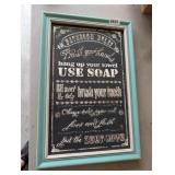 BATHROOM RULES SIGN