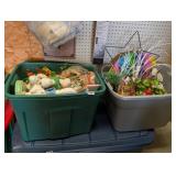 (2) TOTES OF EASTER/ SPRING DECOR