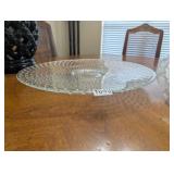 GLASS HOBNAIL PATTERN SERVING PLATTER