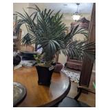 DECORATIVE NEARLY NATURAL PALM TREE PLANTER