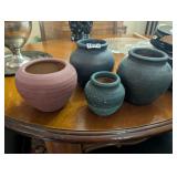(4) POTTERY PLANTERS