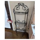4' TALL, 3 SHELF METAL RACK