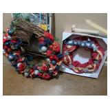 2 WREATHS AND HANGERS