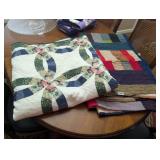 (2) MATCHING QUILTS/ (2) CASES AND EXTRA QUILT