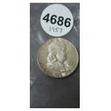 1957 BEN FRANKLIN HALF DOLLAR