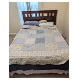 FULL BED WITH HEADBOARD AND METAL FRAME