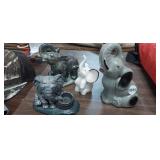 (4) CERAMIC ELEPHANTS