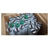 BOX MOSTLY FULL OF T8 LIGHT BULBS