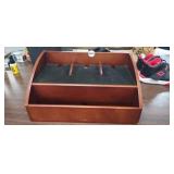 WOODEN CHARGING VALET AND DESK ORGANIZER