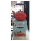 MARTHA STEWART ENAMELED STEEL TEA POT, NIB