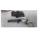 MHS CUTLERY HAND HONED KEYCHAIN KNIFE WITH SHEATH