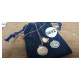 NECKLACE WITH 3 'L' CHARMS