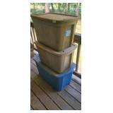 3 TOTES OF CLOTHES *MOSTLY WOMENS