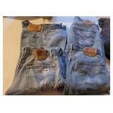 (4) LEVI STRAUSS JEANS SIZE 35X34 AND 35X36