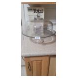 GLASS CAKE STAND WITH DOME/ PUNCH SERVER