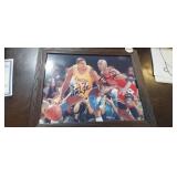 MAGIC JOHNSON, MICHAEL JORDAN, 8 X 10 SIGNED PHOT