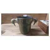 BRASS DUCKHEAD HANDLE ICE BUCKET