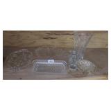 LOT OF CUT GLASS PCS.