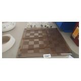 CHESS BOARD WITH CLEAR AND FROSTED PCS.