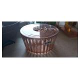 VINTAGE PINK DEPRESSION GLASS REFRIGERATOR 8" JAR