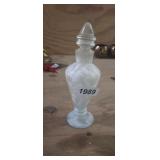 FROSTED GLASS PERFUME BOTTLE WITH STOPPER