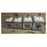 TUSCAN FRUIT KITCHEN CANISTER SET