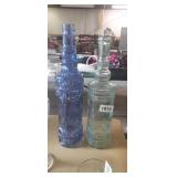 (2) 12" TALL DECORATIVE BOTTLES