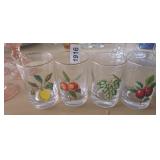 (4) RETRO JUICE GLASSES