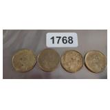 (4) ONE DOLLAR SACAWAGEA COINS