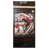 JOE MONTANA 8 X 10 SIGNED PHOTOGRAPH, COA, FRAMED
